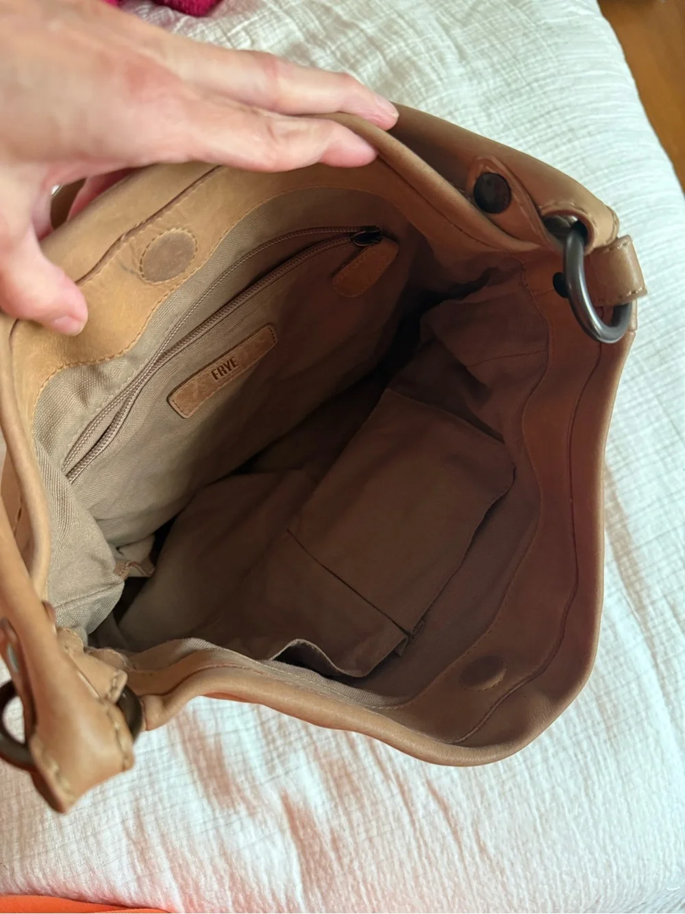 Frye Brown Leather Messenger Bag